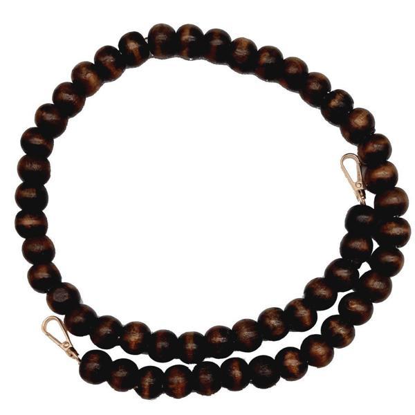 Çanta Aksesuar 90cm Ahşap Boncuklu Kahverengi Çanta Sapı - Image 1