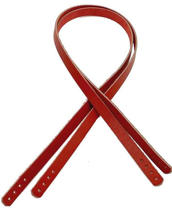 Çanta Aksesuar Gerçek Deri 70X1.2 Cm Kırmızı Renk Çanta Sapı - Image 1