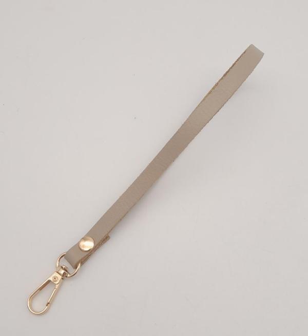 Çanta Aksesuar Gerçek Deri Bej Renk Elcik Light Gold Metalli - Image 1