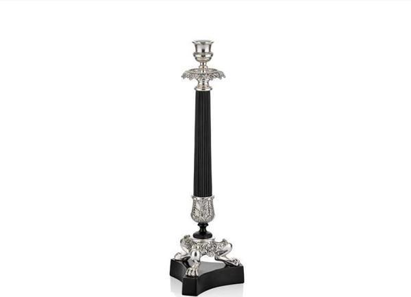 Lamedore Glint Serisi Gümüş Renk Büyük Boy Mumluk13.5x13.5x40.5 cm (8) - Image 1