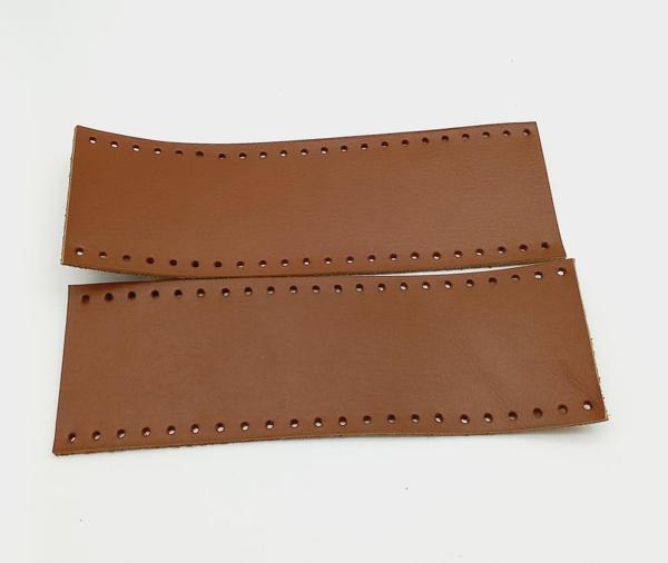 Çanta Aksesuar Sütlü Kahve Gerçek Deri Tutma Sapı 18X6 Cm Simit Sap - Image 1