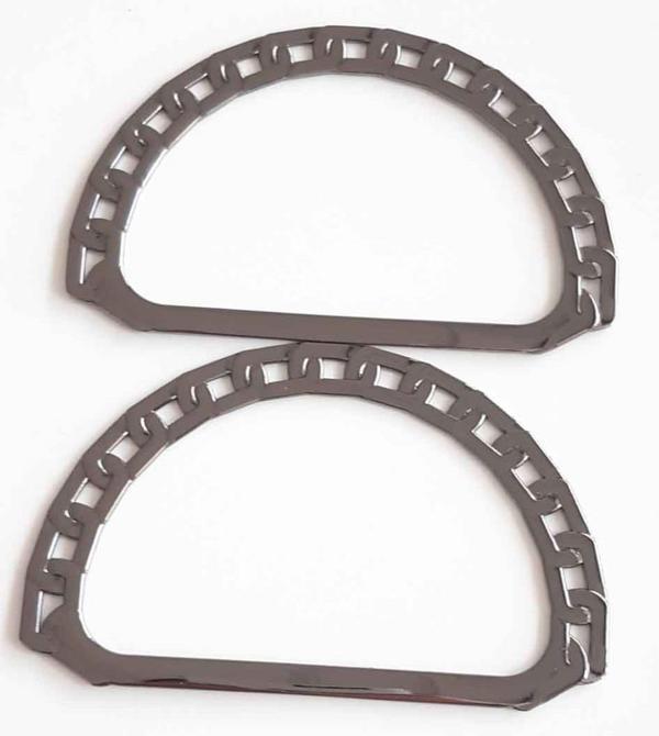 Çanta Aksesuar Füme Renk, Zincir Görünümlü Metal Çanta Sapı - Image 1