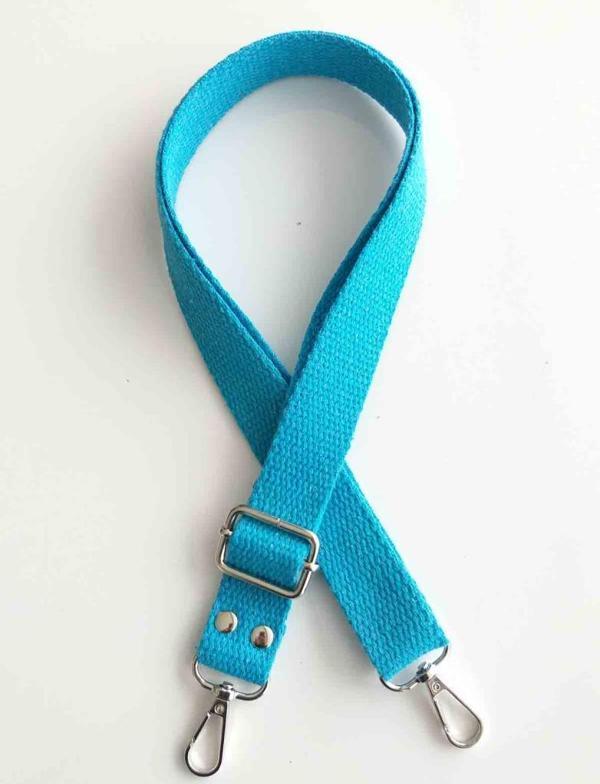 Çanta Aksesuar Turkuaz Pamuklu Kolon Ayarlamalı Çanta Sapı - Image 1