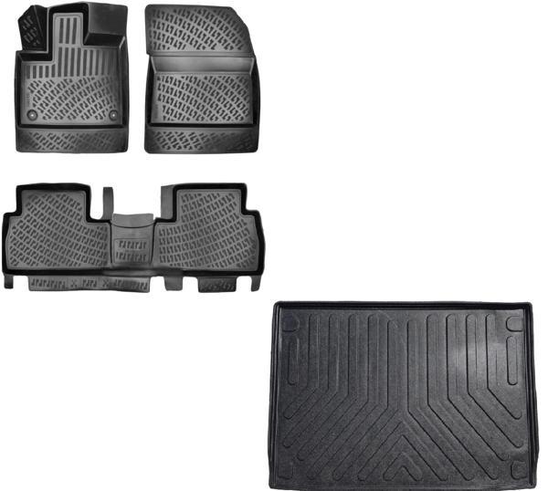 Peugeot Rifter 2019 Sonrası  3D Havuzlu Paspas (Katlanabilir Ön Yolcu Koltuğu)  + Demirli Bagaj Havuzu Set - Image 1