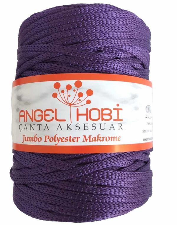 Çanta Aksesuar Mor Renk 5 Mm Jumbo Polyester Makrome No:18 - Image 1
