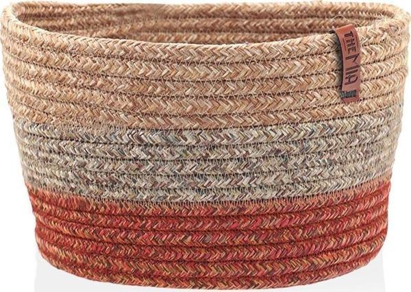 The Mia Jutte Yuvarlak Sepet Bambu Kiremit 20x13 cm - Image 1