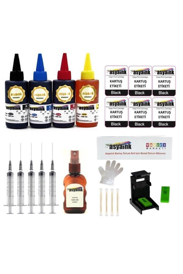 Hp Deskjet 1516 Uyumlu Kartuş Dolum Seti 4x100ml Hp 650 - Image 1