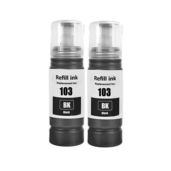 Epson 103 Muadil Uyumlu Siyah Mürekkep 2'li – L3150, L3151, L3156, L3160, L3210, L3211 - Image 1