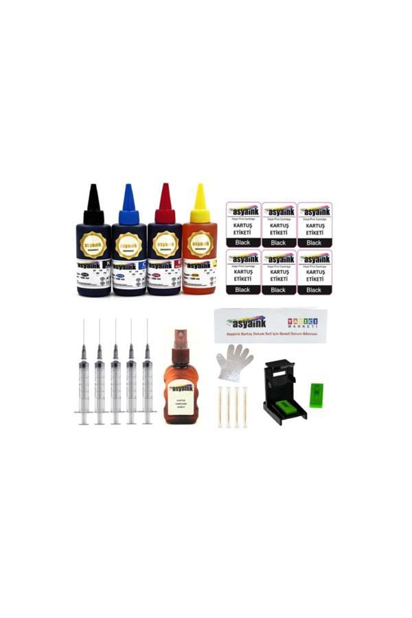 Hp Deskjet 3721 Hp 3723 Yazıcı Uyumlu Kartuş Dolum Seti - Image 1