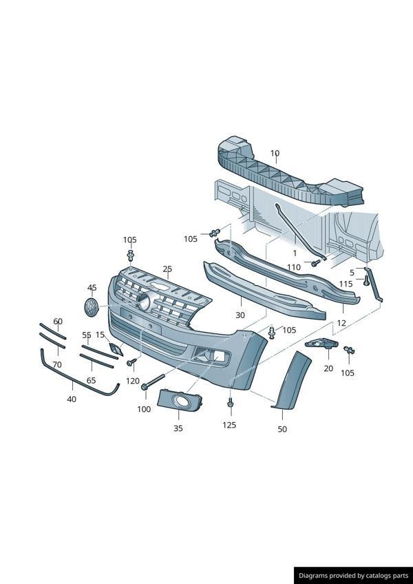 Amarok Ön Tampon Nikeleajı 2010- Oem No (2H78533472Zz) - Image 1