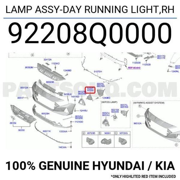 İ20 Gündüz Farı Sisli Sağ 2020- Oem No (92208Q0000) - Image 1