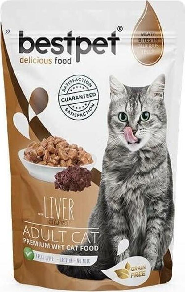 Bestpet Adult Jelly Pouch Ciğerli Yaş Kedi Maması 85 Gr - Image 1