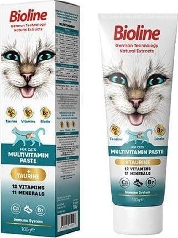 Bioline Multivitamin Paste Cat Kedi Vitamin Macunu 100 Gr - Image 1