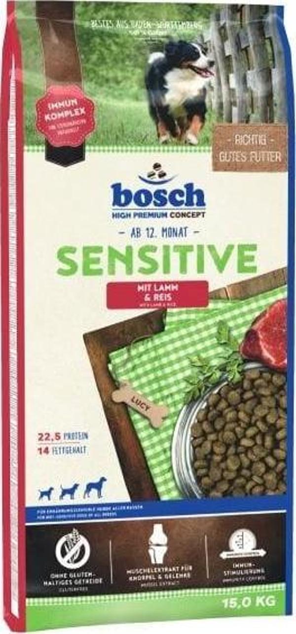 Bosch Adult Sensitive Tahılsız Kuzu Etli ve Pirinçli Hassas Yetişkin Köpek Maması 15 Kg - Image 1