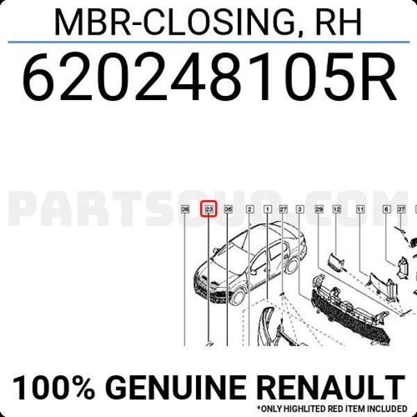 Clio Symbol - Logan - Sandero Ön Tampon Alt Koruyucu Sağ 2012- Oem No (620248105R) - Image 1