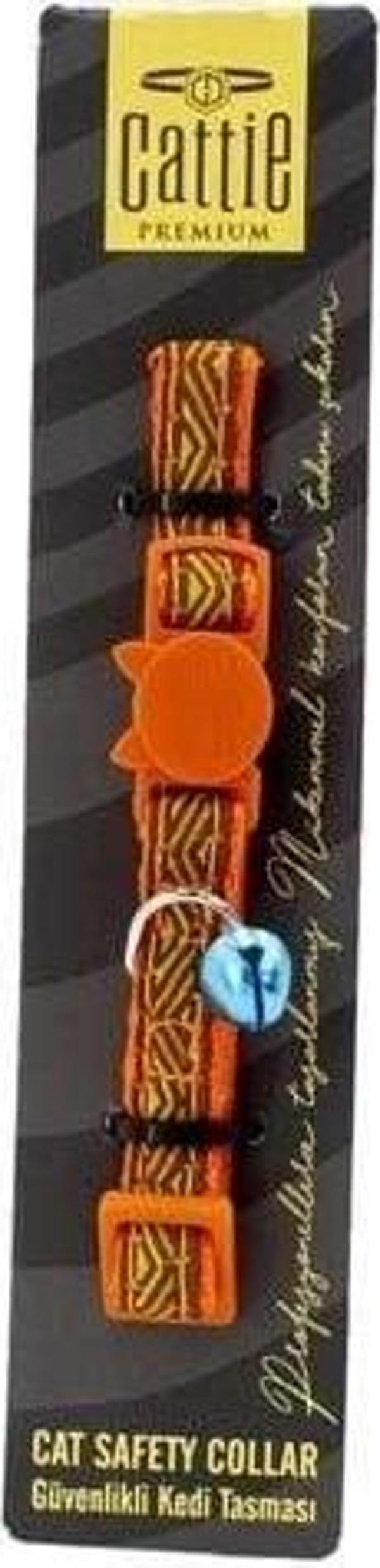 Cattie Desenli Kedi Boyun Tasması Turuncu 1x15-25 Cm - Image 1