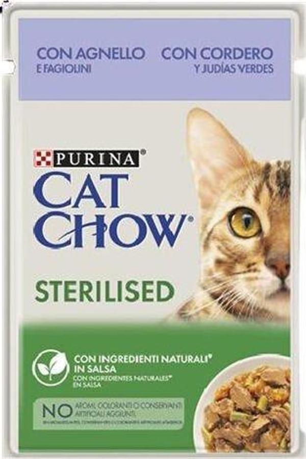 Cat Chow Sterilised Kuzu Etli Kısırlaştırılmış Konserve Kedi Maması 85 Gr - Image 1