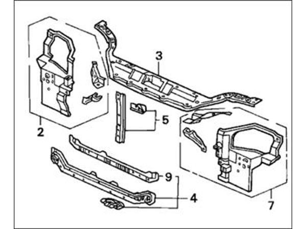 Civic 1992-1995 Ön Panel Oem No (60400-Sr3-A00Zz) - Image 1