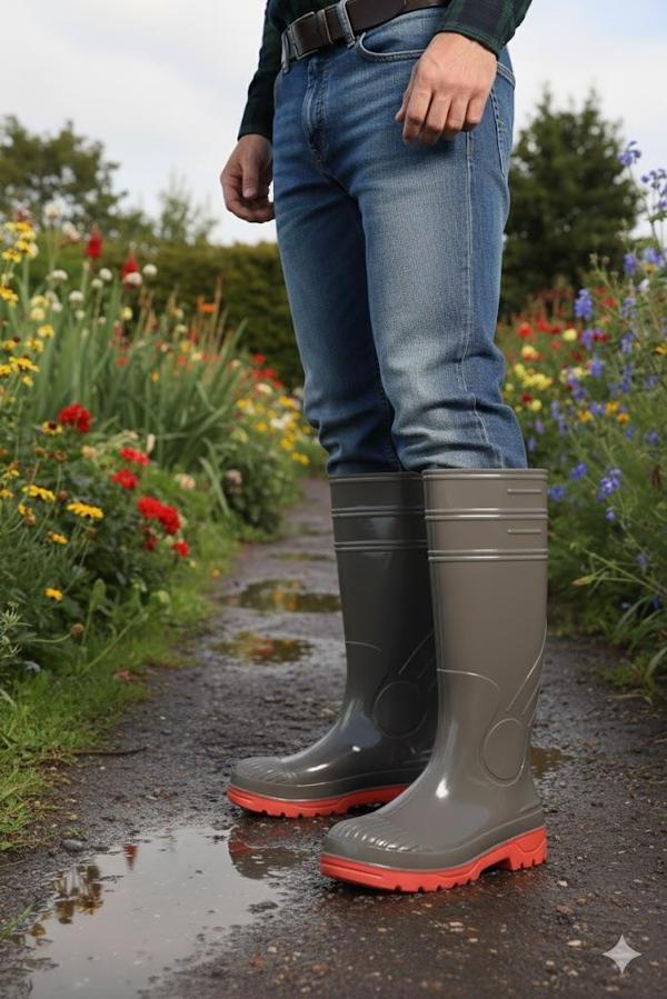 Fort 1199 Ulaş 37 Cm Uzunluk Pvc %100 Su Geçirmez Tarım Çiftçi Sulama İş Çizmesi - Image 1