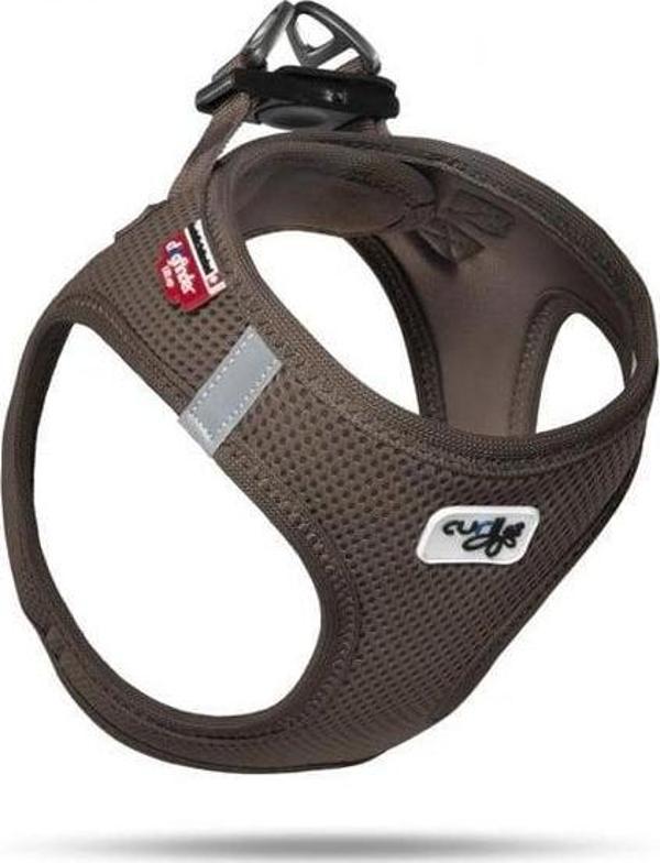 Curli Vest Air-Mesh Köpek Göğüs Tasması Kahverengi Xxxsmall 26-30 Cm - Image 1