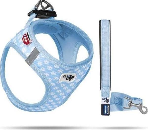Curli Vest Air-Mesh Köpek Göğüs Tasması Mavi Puantiye Xxxsmall 26-30 Cm - Image 1