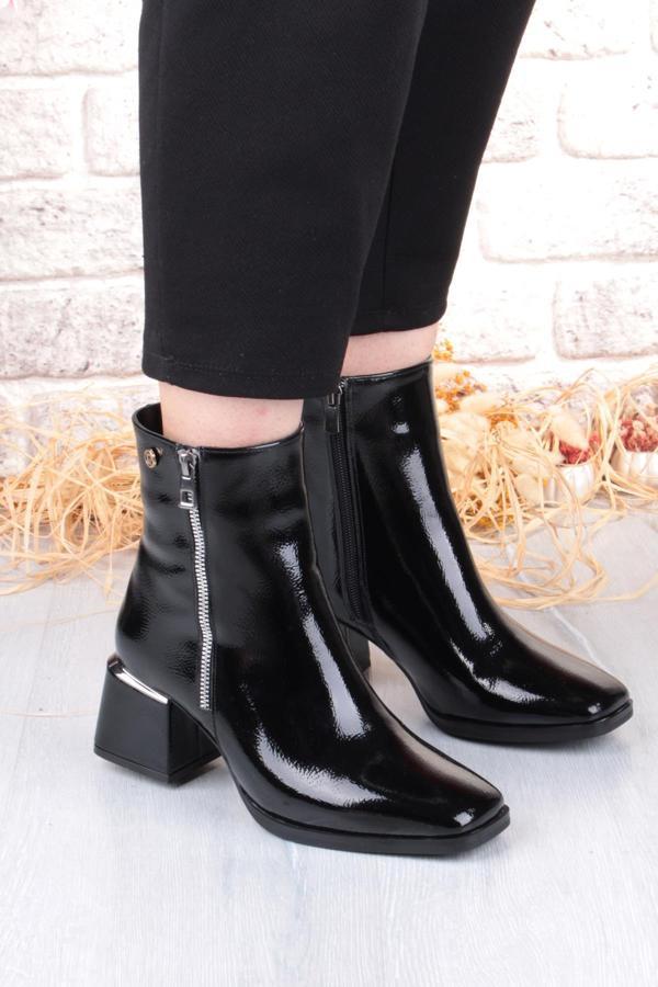 Pierre Cardin 54971 Açma Kırışık Fermuar Detaylı Kalın Topuklu Kadın Bot - Image 1