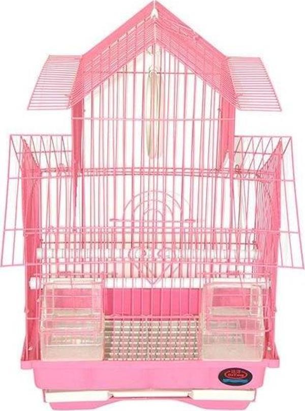 Dayang Çinevi Kuş Kafesi Pembe 29.5x22.3x46 Cm - Image 1