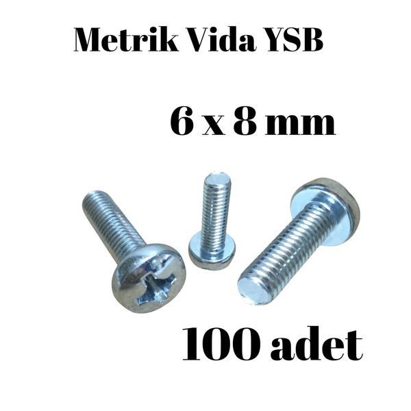 Metrik Vida YSB 6X8 100 Adet Yıldız Silindir Başlı Vida - Image 1
