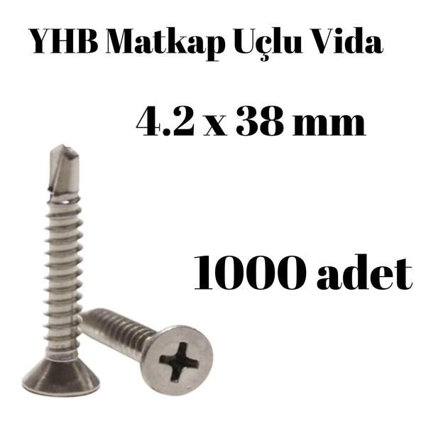 Matkap Uçlu Vida YHB 4,2x38 1000'li Paket - Image 1