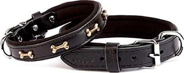 Doggie Comfort Deri Kemik Süslü Köpek Boyun Tasması Small Siyah 2x30-35 Cm - Image 1
