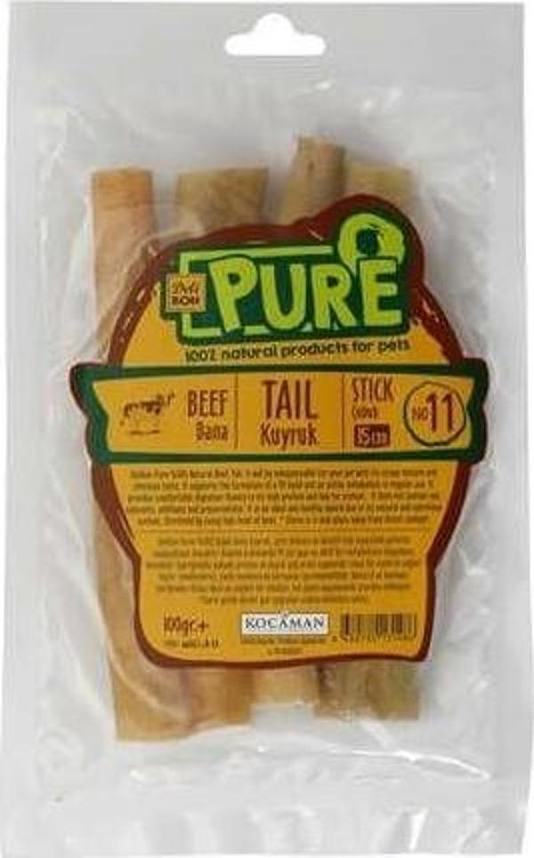 Delibon Kurutulmuş Çubuk Dana Kuyruk Köpek Ödül Maması 15 Cm 100 Gr - Image 1