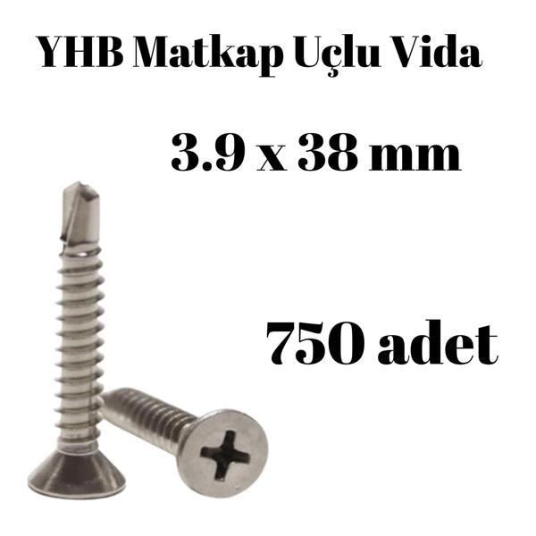 Matkap Uçlu Vida YHB 3,9x38 750'li Paket - Image 1
