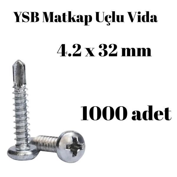 Yıldız Silindir Başlı 4.2X32 YSB Matkap Uçlu Akıllı Vida 1000 Adet - Image 1