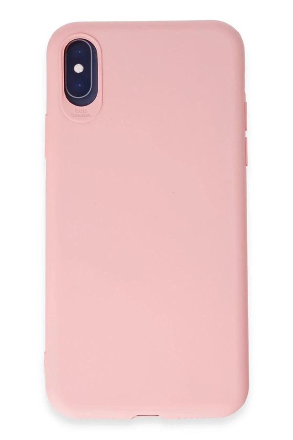 iPhone X Kılıf First Silikon - Pudra-(5796) - Image 1