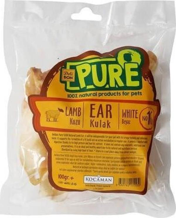 Delibon Kurutulmuş Kuzu Kulak Köpek Ödül Maması 100 Gr - Image 1
