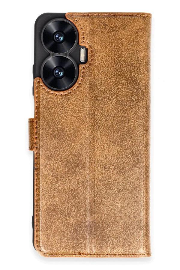 Realme C55 Kılıf Trend S Plus Kapaklı Kılıf - Taba-(5796) - Image 1