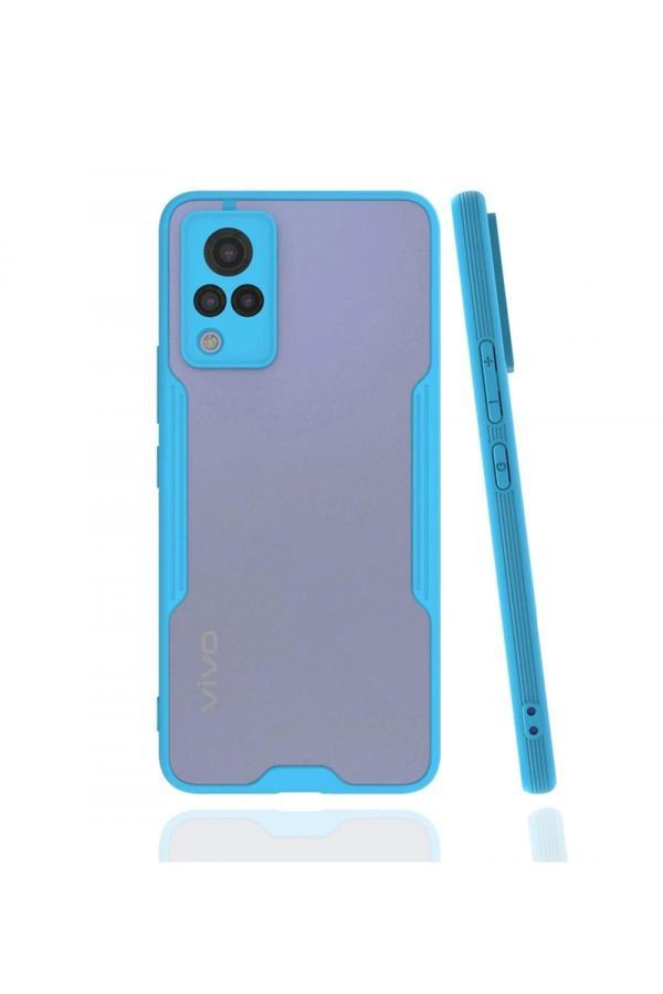 Vivo V21 Kılıf Platin Silikon - Mavi-(5796) - Image 1