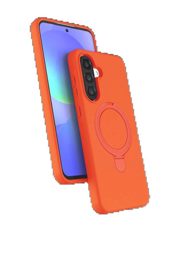 Samsung Galaxy A56 Regal Magsafe Standlı Kapak - Turuncu-(5796) - Image 1