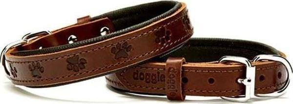 Doggie Comfort Deri Pati Desenli Köpek Boyun Tasması Small Kahverengi 2x30-35 Cm - Image 1