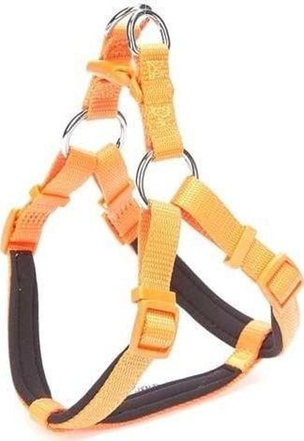 Doggie Comfort Dokuma Ronin Köpek Göğüs Tasması Small Turuncu 1.5x40-45 Cm - Image 1