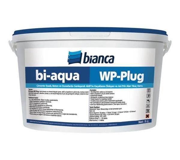 Bianca Bi-Aqua Wp-Plug Çimento Esaslı, Beton ve Duvarlarda Genleşerek Aktif Su Kaçaklarını Önleyen ve Ani Priz Alan Tıka - Image 1