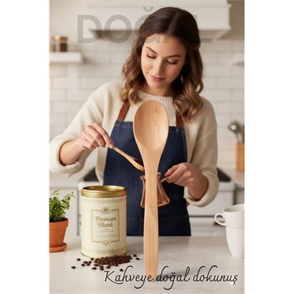 Doğal Gürgen Kahve Kaşığı – 13 cm, Mini Boy, Şık ve Pratik Mutfak Yardımcısı - Image 1