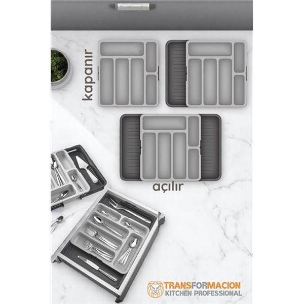 Çift Taraflı Uzayabilen Ayarlı Çekmece Içi Kaşıklık - Image 1