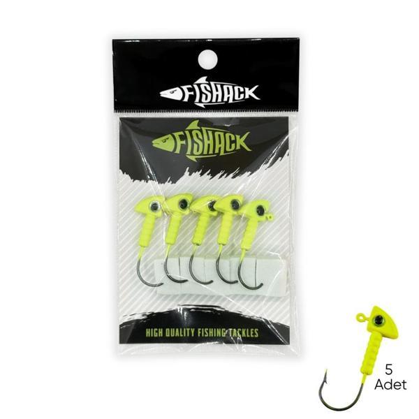 Kurşunlu Jighead Zoka - 7g - Fishack - Açık Yeşil (XHA06) - 5 Adet - Image 1