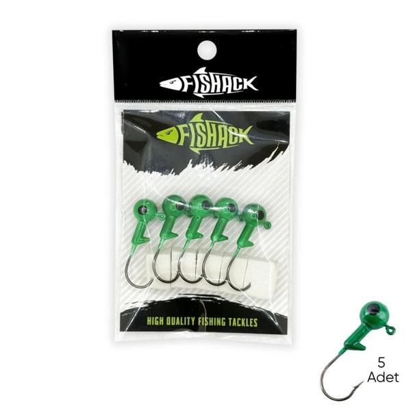 Kurşunlu Jighead Zoka - 8g - Fishack - Yeşil (XHA02) - 5 Adet - Image 1