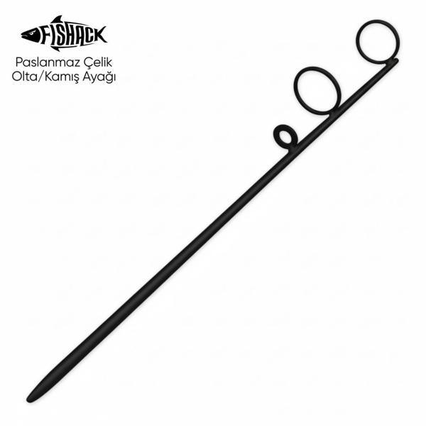 Olta Kamış Ayağı - Paslanmaz Çelik - Fishack - Siyah - Image 1