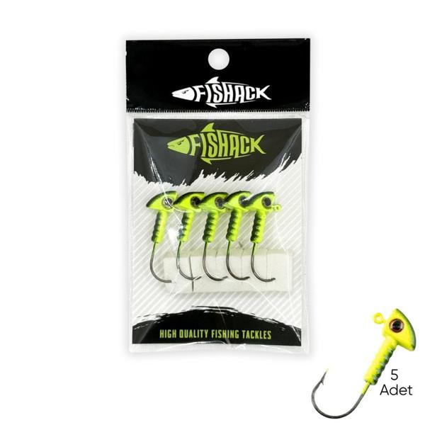Kurşunlu Jighead Zoka - 6g - Fishack - Yeşil Siyah (XHA06) - 5 Adet - Image 1