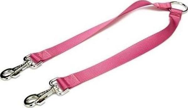 Doggie Dokuma Çift Köpek Gezdirme Tasma Aparatı Medium Mor 2.5x70-60 Cm - Image 1