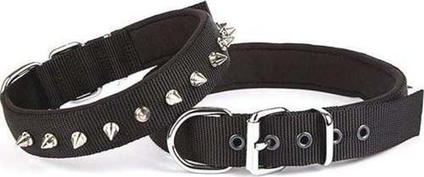 Doggie Comfort Dokuma Çivili Köpek Boyun Tasması Medium Siyah 2.5x37-45 Cm - Image 1