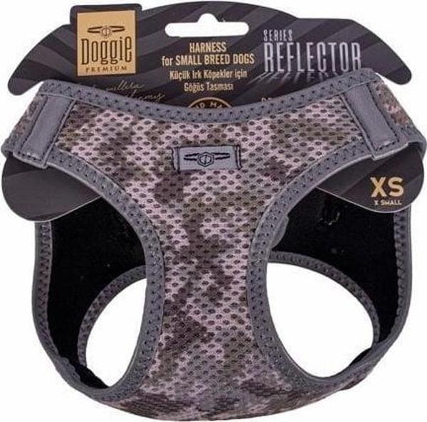 Doggie Havalı Dokuma Reflektör Küçük Irk Köpek Göğüs Tasması Xsmall Kamuflaj 30-34 Cm - Image 1